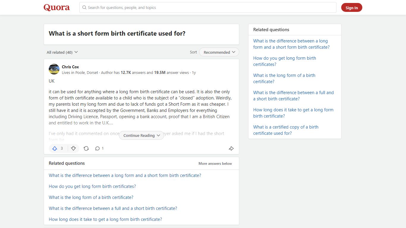 What is a short form birth certificate used for? - Quora
